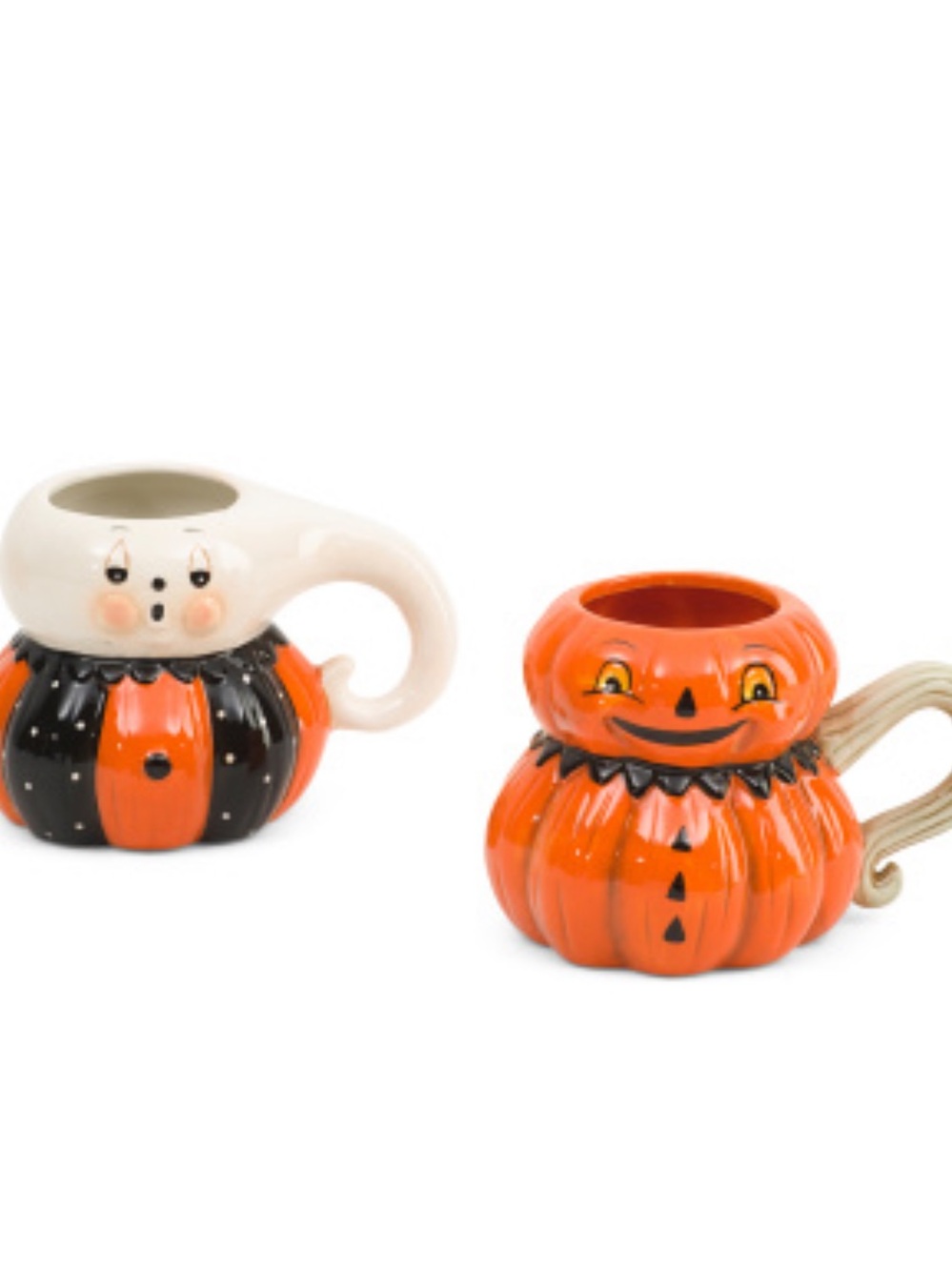 NEW JOHANNA PARKER PUMPKIN PEEPS Ghost & Pumpkin MUGS Cups Halloween Holiday Tea